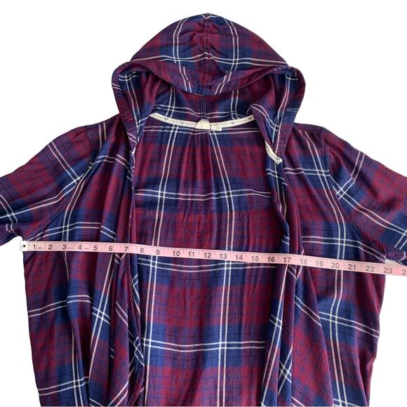 Via Penny Lane Reworked Apparel | Prince Custom Purple Plaid Open Front Cardigan - Picture 3 of 7